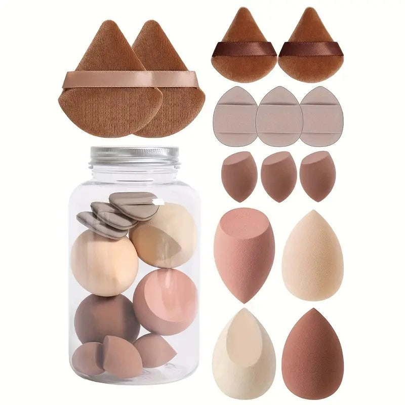 NECK 6pcs 7pcs 14pcs  Soft Makeup Sponge Wet Dry Use Water Drop Triangle Powder Puff Makeup Sponges