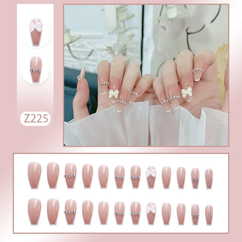 24pcs Removable Fake Nails Wear Paragraph Fashion Manicure Patch False Nail Full Cover Fake Nail