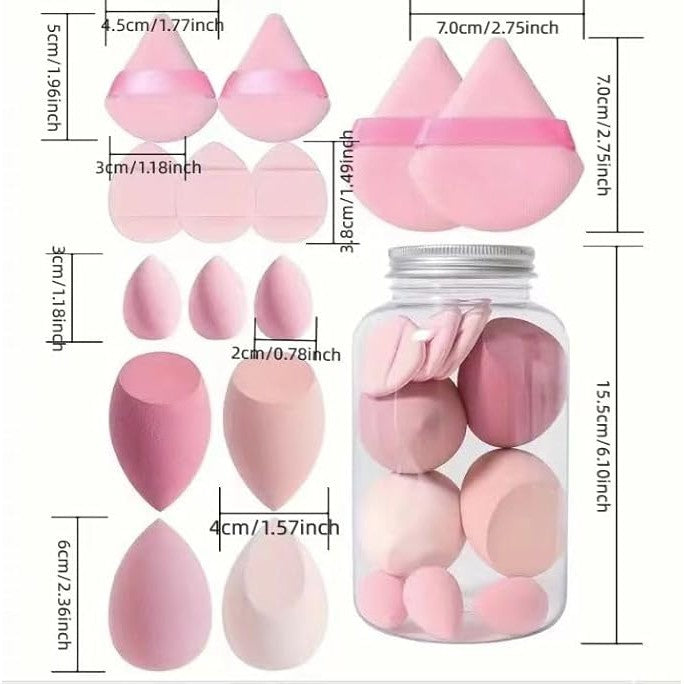 NECK 6pcs 7pcs 14pcs  Soft Makeup Sponge Wet Dry Use Water Drop Triangle Powder Puff Makeup Sponges