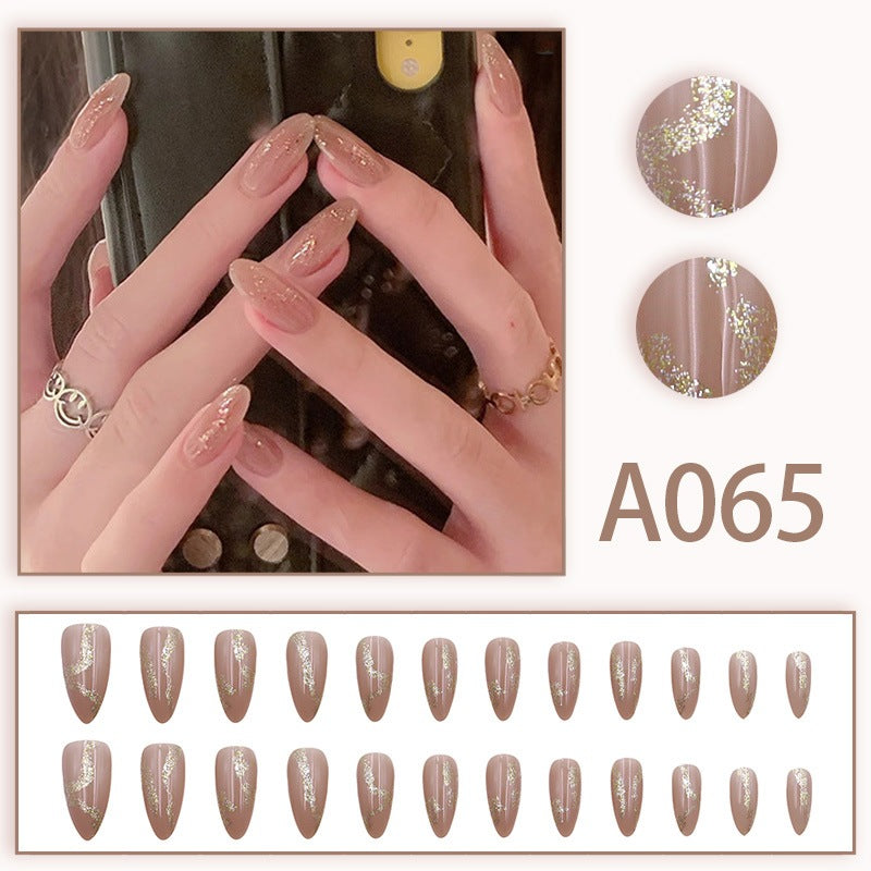 24pcs Removable Fake Nails Wear Paragraph Fashion Manicure Patch False Nail Full Cover Fake Nail