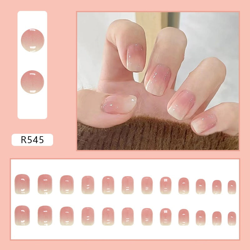24pcs Removable Fake Nails Wear Paragraph Fashion Manicure Patch False Nail Full Cover Fake Nail