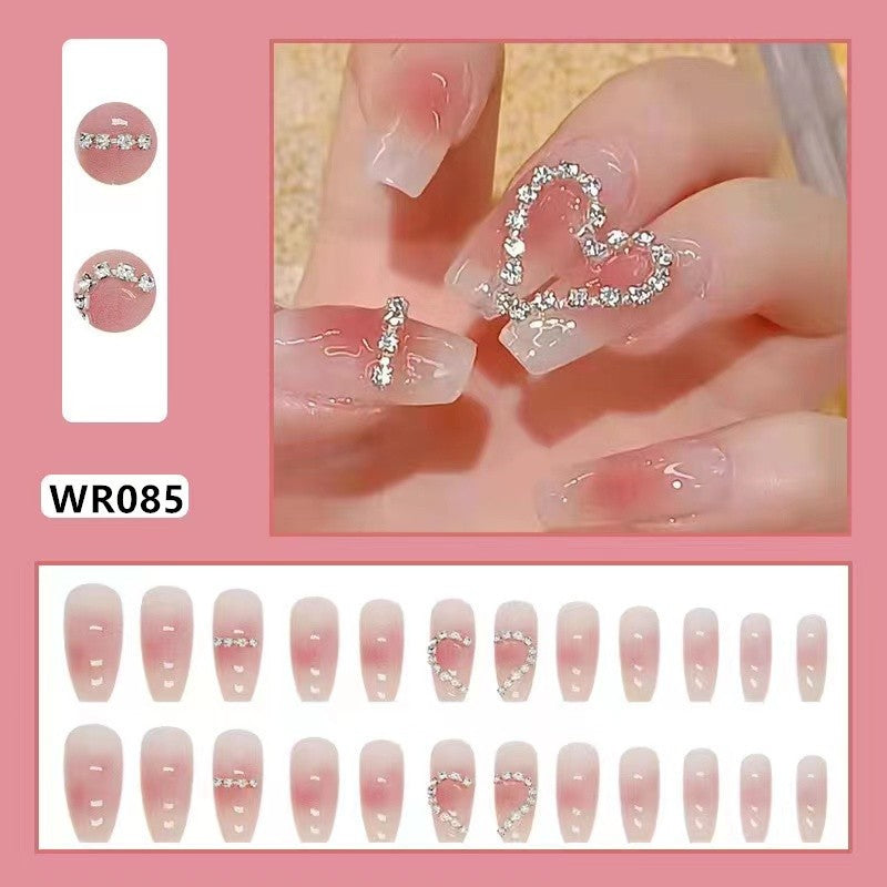 24pcs Removable Fake Nails Wear Paragraph Fashion Manicure Patch False Nail Full Cover Fake Nail