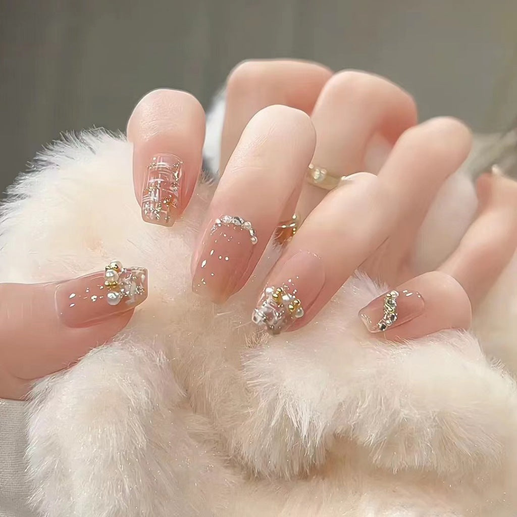 24pcs Removable Fake Nails Wear Paragraph Fashion Manicure Patch False Nail Full Cover Fake Nail