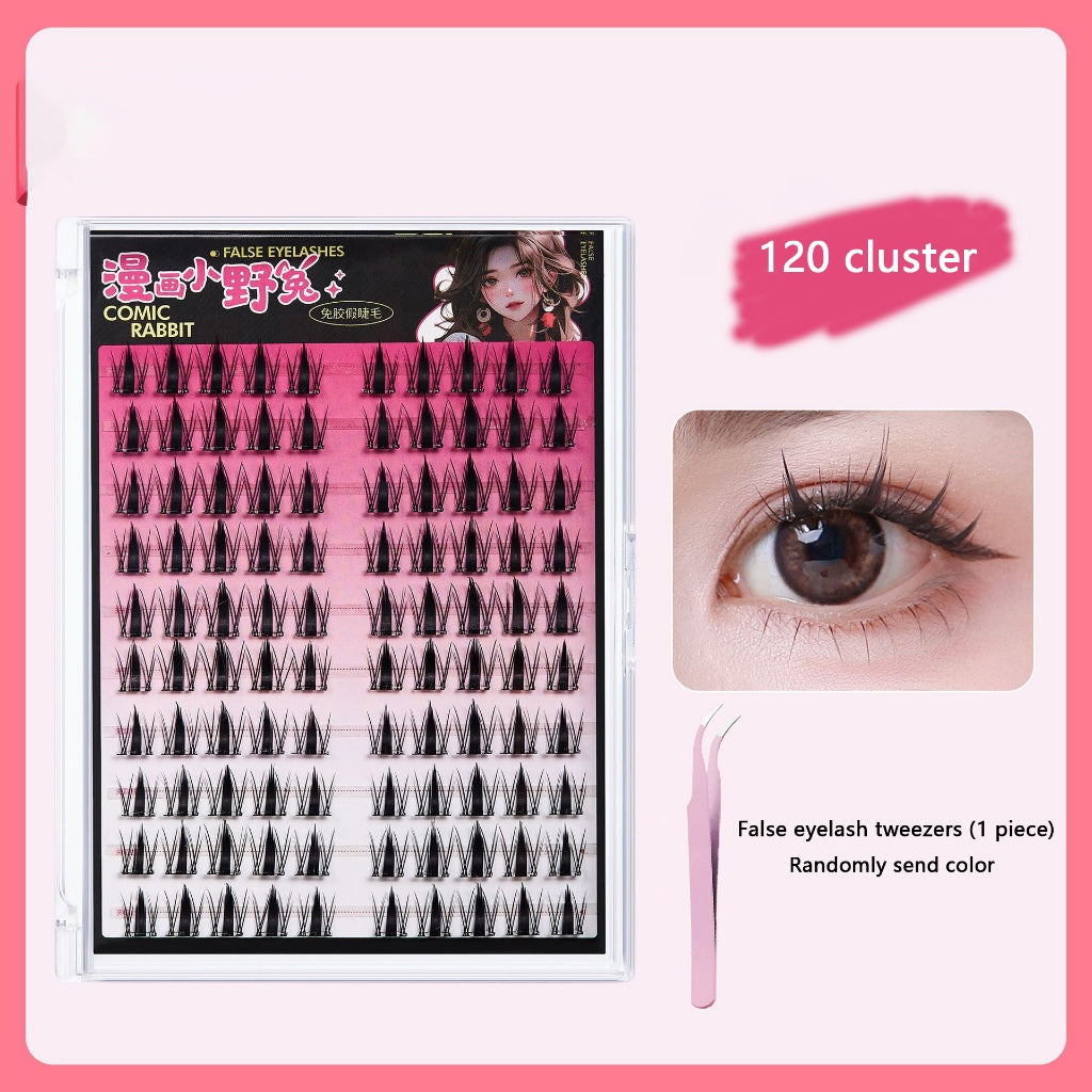 【Free Tweezer】Glue Free 60-120 Cluster False Eyelashes Reusable Self-Adhesive No Need Glue Lashes