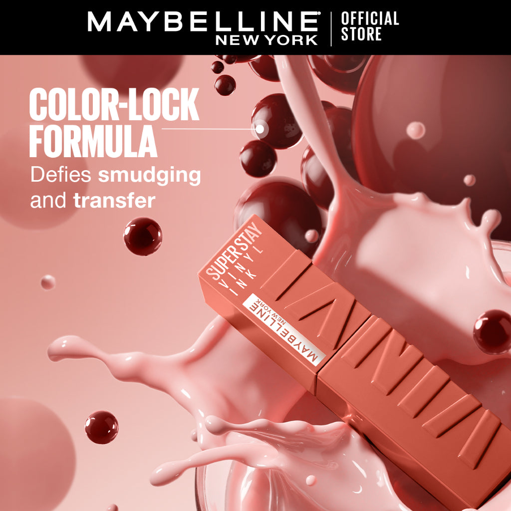 Maybelline Superstay Vinyl Ink Liquid Lipstick - 16HR Long Lasting, Transferproof, Smudgeproof