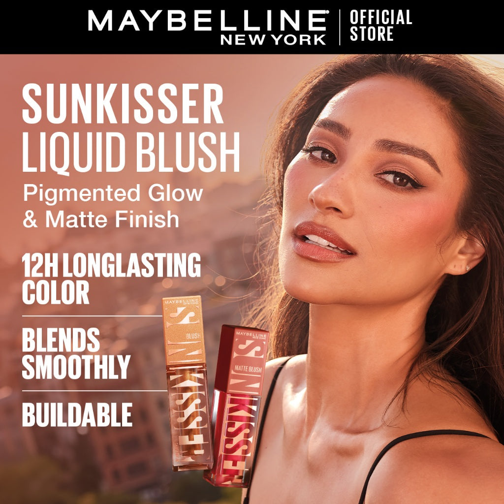 Maybelline Sunkisser Blush 12H Longwear Multi-Use Liquid Blush, Bronzer, Highlighter, with Vitamin E
