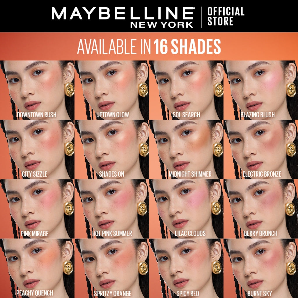 Maybelline Sunkisser Blush 12H Longwear Multi-Use Liquid Blush, Bronzer, Highlighter, with Vitamin E