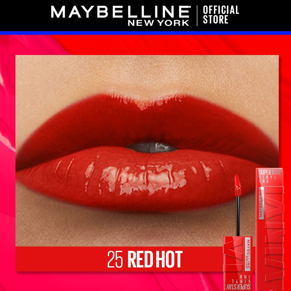 Maybelline Superstay Vinyl Ink Liquid Lipstick - 16HR Long Lasting, Transferproof, Smudgeproof