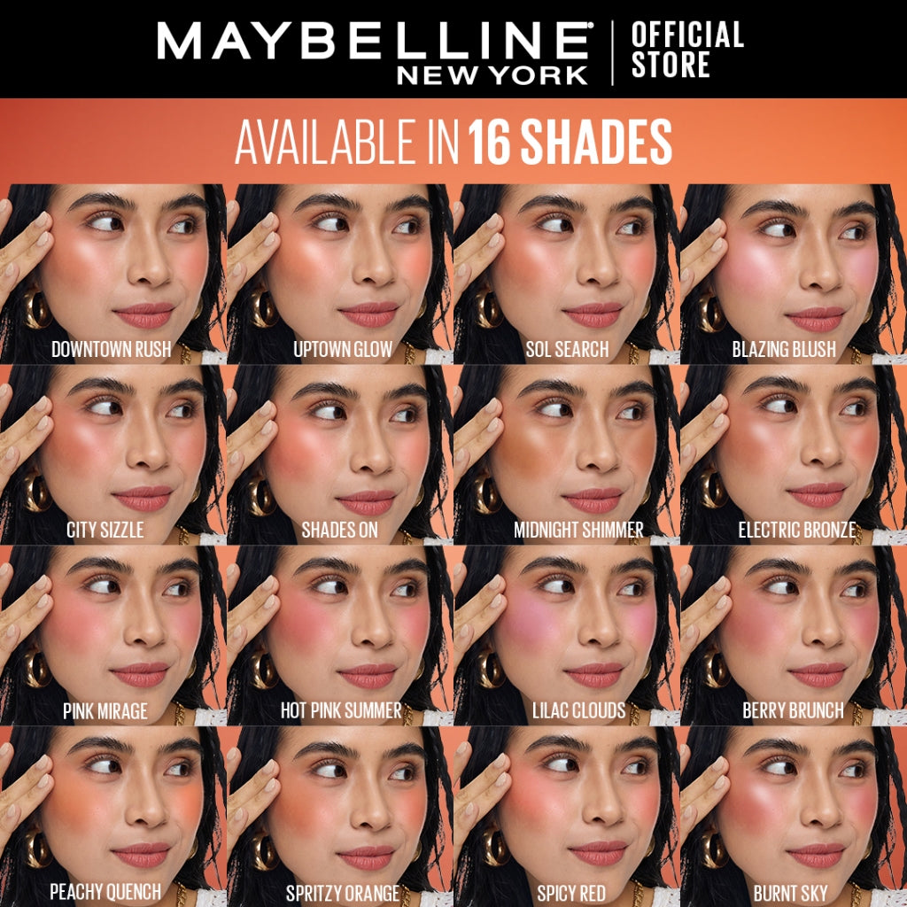 Maybelline Sunkisser Blush 12H Longwear Multi-Use Liquid Blush, Bronzer, Highlighter, with Vitamin E