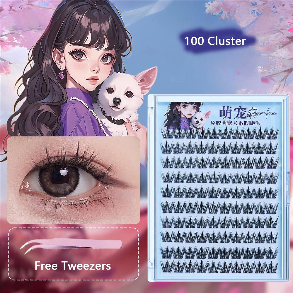 【Free Tweezer】Glue Free 60-120 Cluster False Eyelashes Reusable Self-Adhesive No Need Glue Lashes
