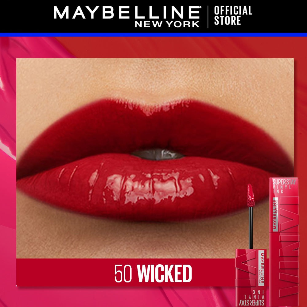 Maybelline Superstay Vinyl Ink Liquid Lipstick - 16HR Long Lasting, Transferproof, Smudgeproof