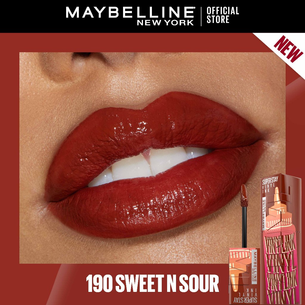 Maybelline Superstay Vinyl Ink Liquid Lipstick - 16HR Long Lasting, Transferproof, Smudgeproof