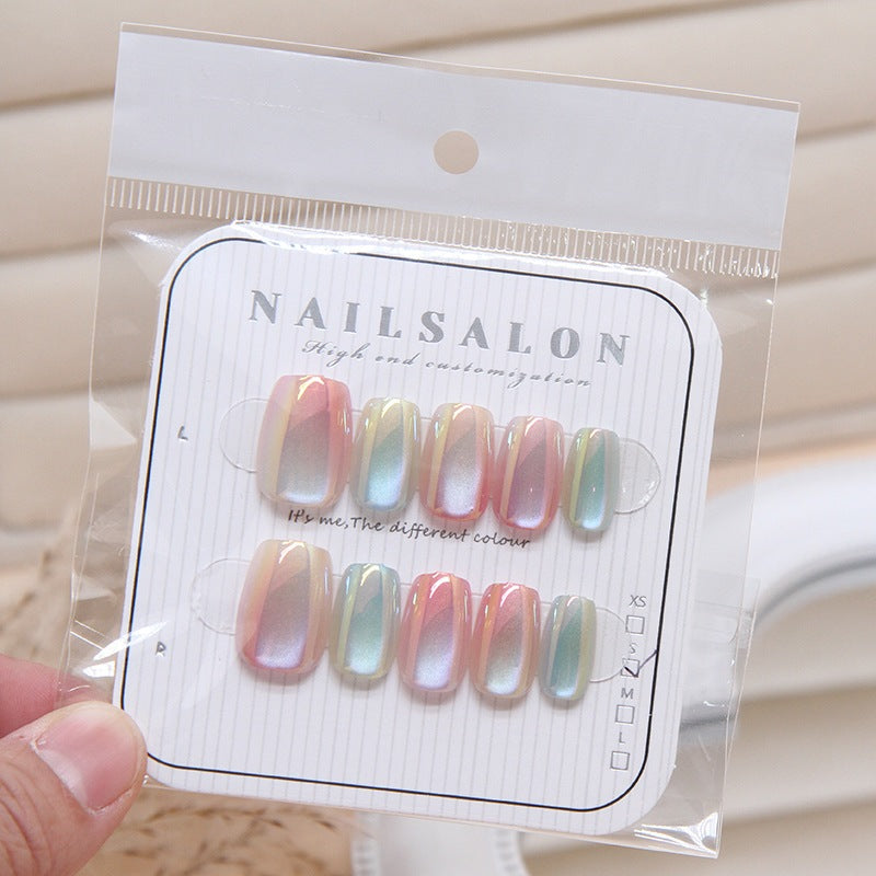 24pcs Removable Fake Nails Wear Paragraph Fashion Manicure Patch False Nail Full Cover Fake Nail