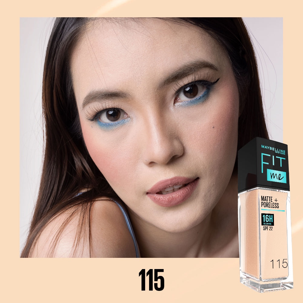 Maybelline Fit Me Foundation 16HR Long-Lasting, Oil Control, Natural Coverage, Matte, SPF22 PA+++