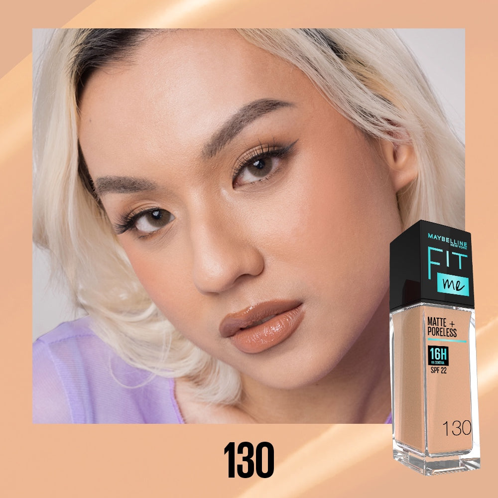 Maybelline Fit Me Foundation 16HR Long-Lasting, Oil Control, Natural Coverage, Matte, SPF22 PA+++