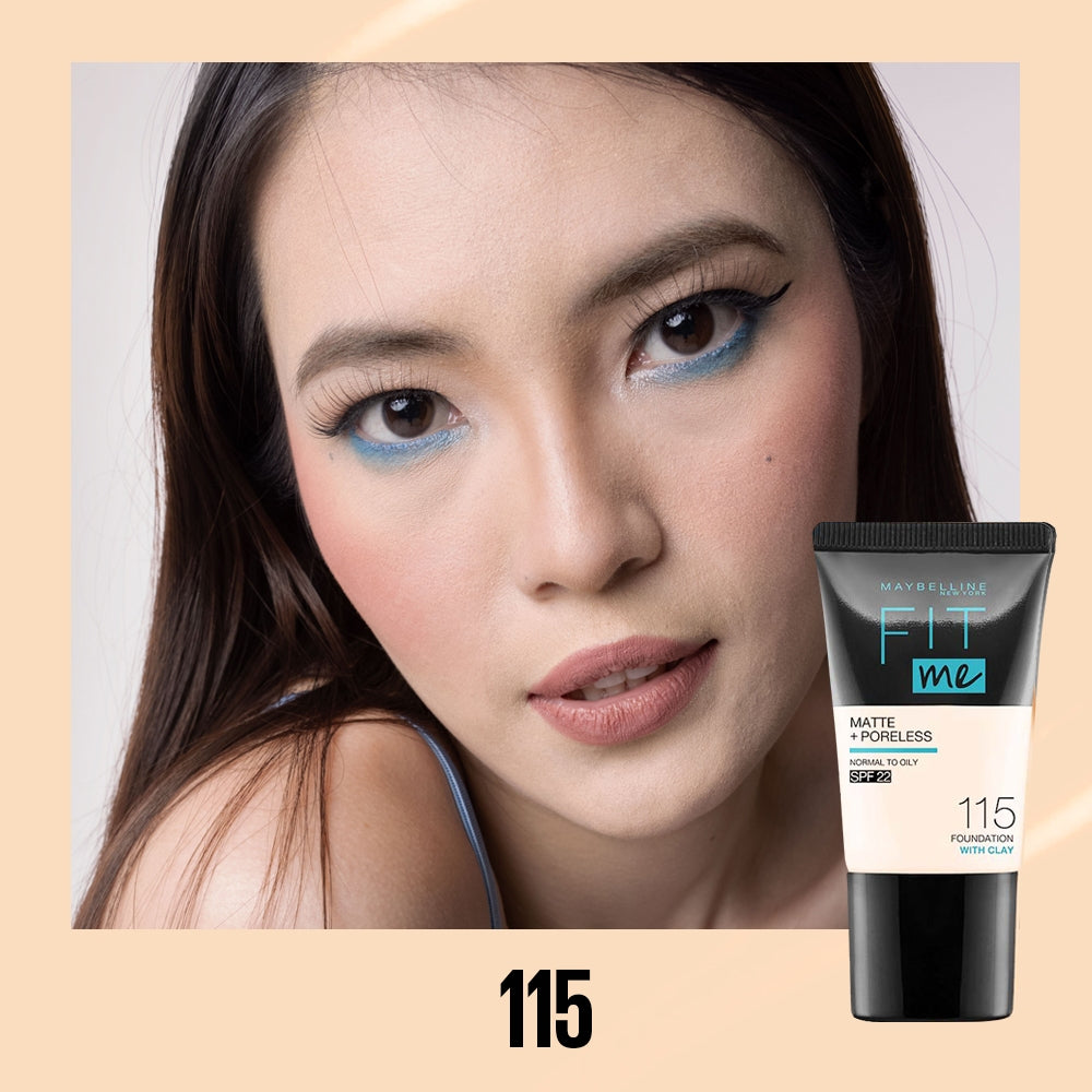 Maybelline Fit Me Foundation 16HR Long-Lasting, Oil Control, Natural Coverage, Matte, SPF22 PA+++