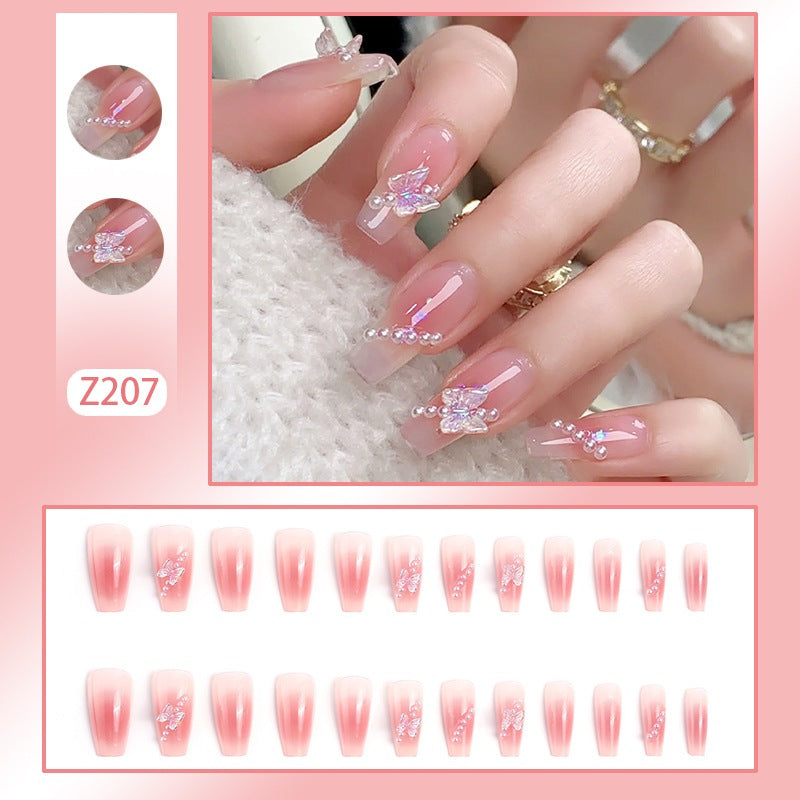 24pcs Removable Fake Nails Wear Paragraph Fashion Manicure Patch False Nail Full Cover Fake Nail