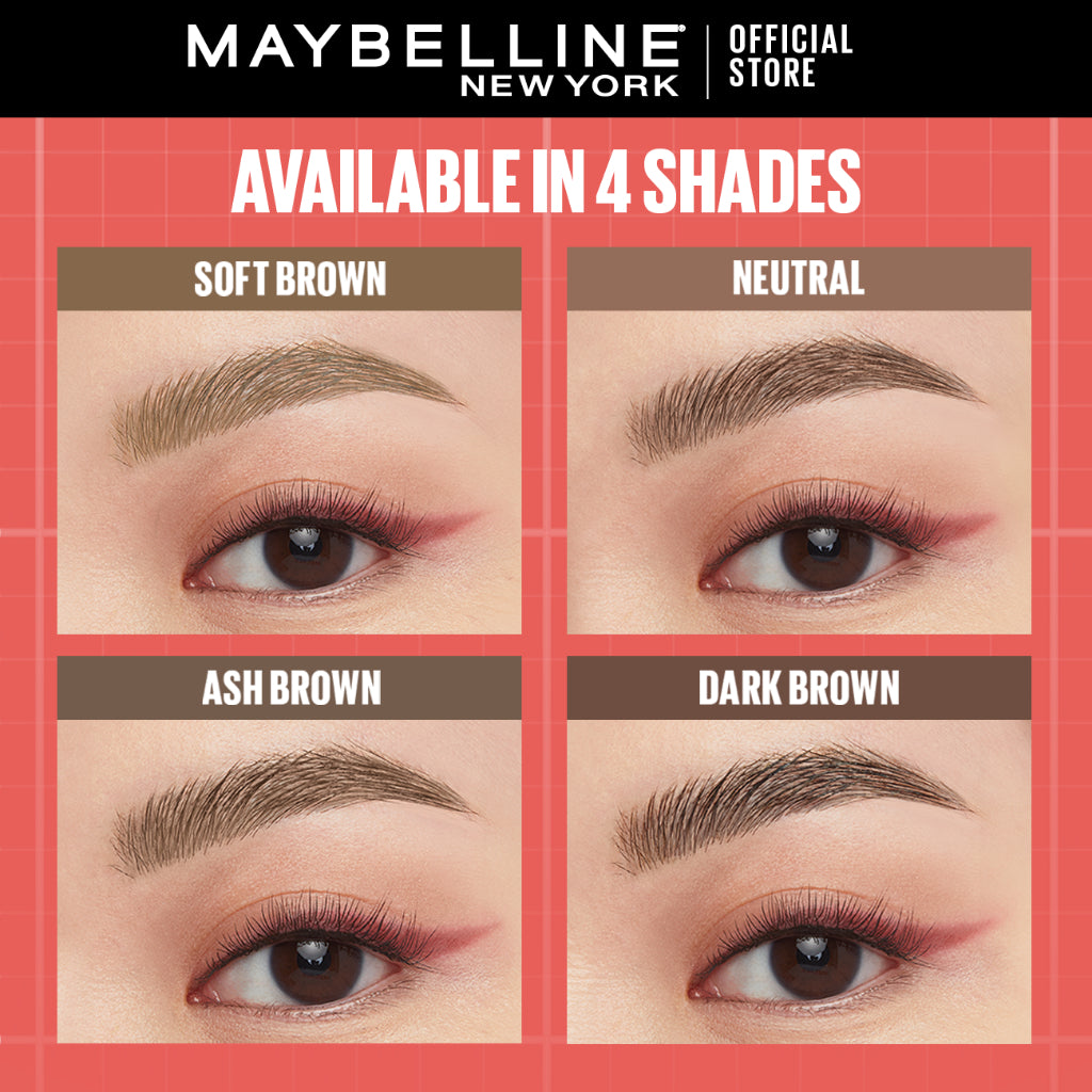 Maybelline Build-A-Brow 2-in-1 Brow Pen + Sealing Gel [Eyebrow, Eyebrow Pencil Brow, Eyebrow Gel]