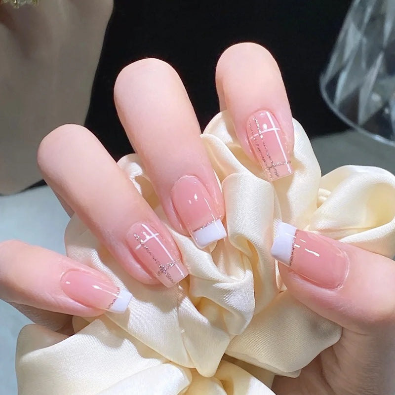 24pcs Removable Fake Nails Wear Paragraph Fashion Manicure Patch False Nail Full Cover Fake Nail