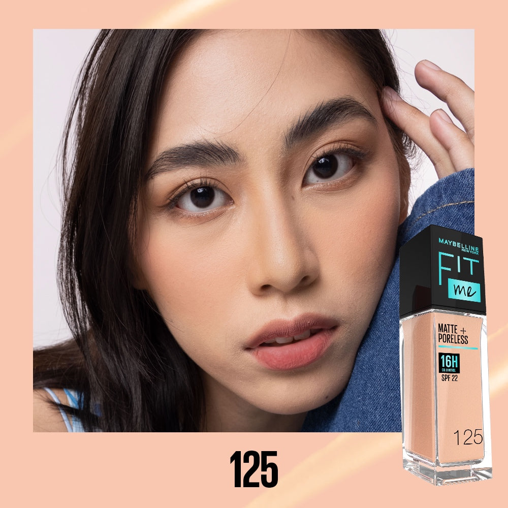 Maybelline Fit Me Foundation 16HR Long-Lasting, Oil Control, Natural Coverage, Matte, SPF22 PA+++