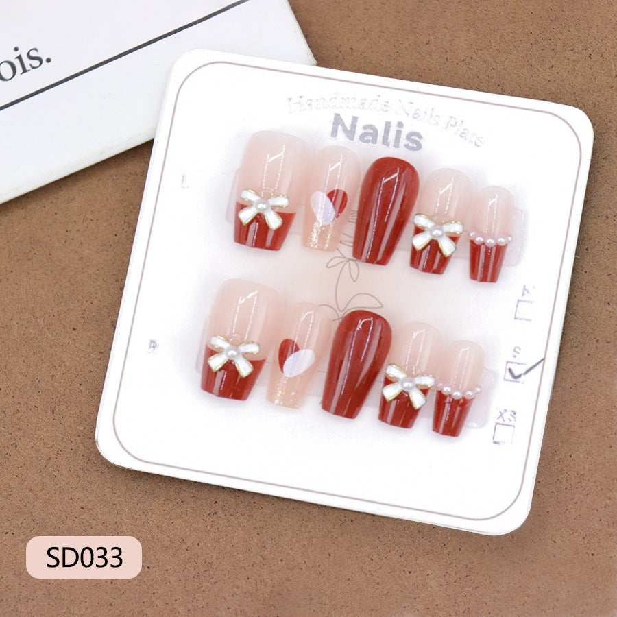 24pcs Removable Fake Nails Wear Paragraph Fashion Manicure Patch False Nail Full Cover Fake Nail