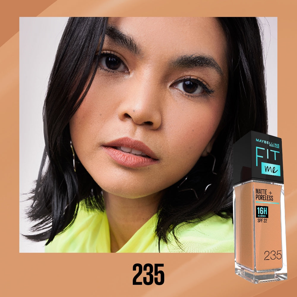 Maybelline Fit Me Foundation 16HR Long-Lasting, Oil Control, Natural Coverage, Matte, SPF22 PA+++