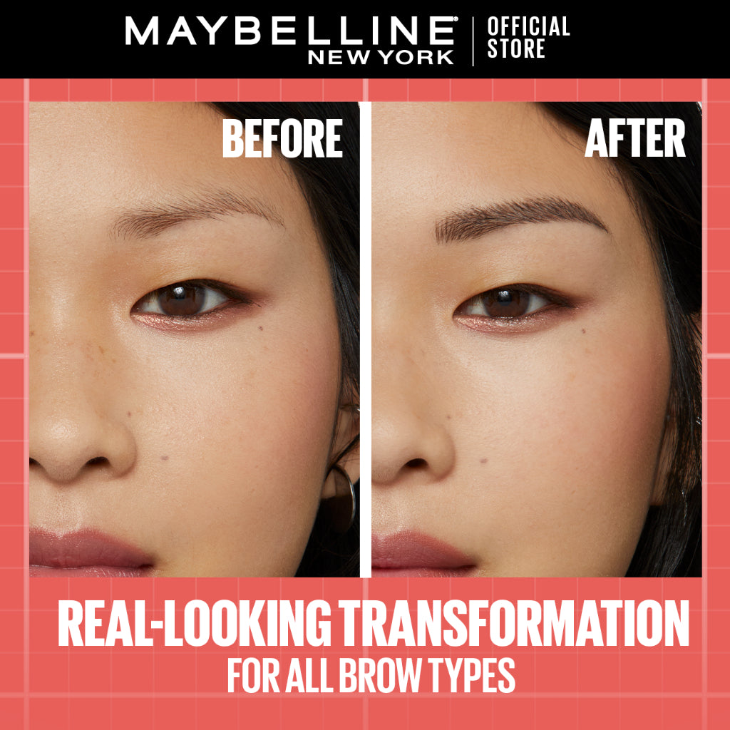 Maybelline Build-A-Brow 2-in-1 Brow Pen + Sealing Gel [Eyebrow, Eyebrow Pencil Brow, Eyebrow Gel]