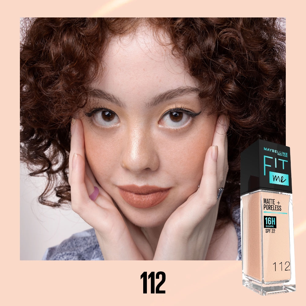 Maybelline Fit Me Foundation 16HR Long-Lasting, Oil Control, Natural Coverage, Matte, SPF22 PA+++