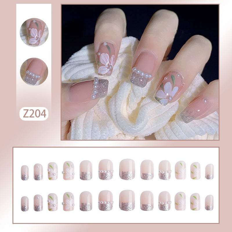 24pcs Removable Fake Nails Wear Paragraph Fashion Manicure Patch False Nail Full Cover Fake Nail