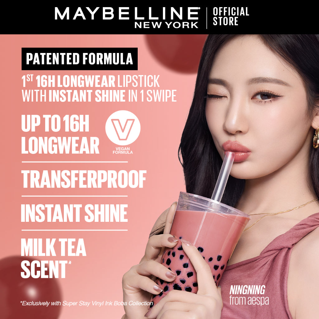 Maybelline Superstay Vinyl Ink Liquid Lipstick - 16HR Long Lasting, Transferproof, Smudgeproof