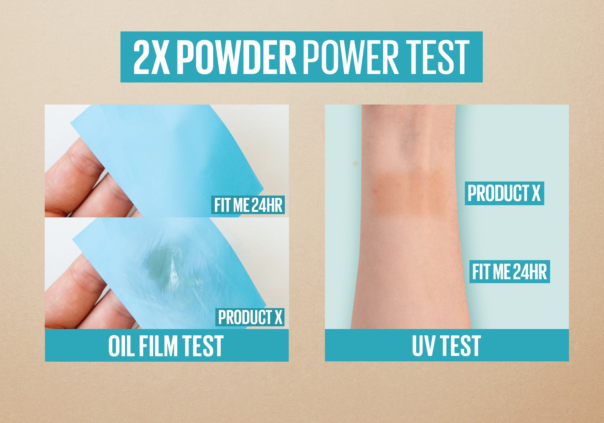 Maybelline Fit Me 24HR Powder Foundation - Long lasting, Waterproof, Poreless, SPF 44 PA+++