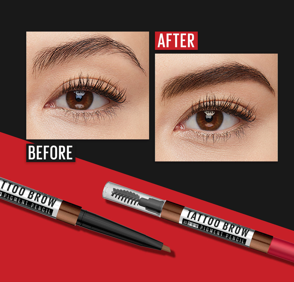 Maybelline Tattoo Brow 36HR Eyebrow Pencil - Long lasting, Waterproof, Smudgeproof, Eye Make Up