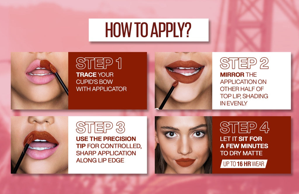 Maybelline SuperStay Matte Ink Liquid Lipstick 16HR Long-Lasting, Transferproof, High Pigment