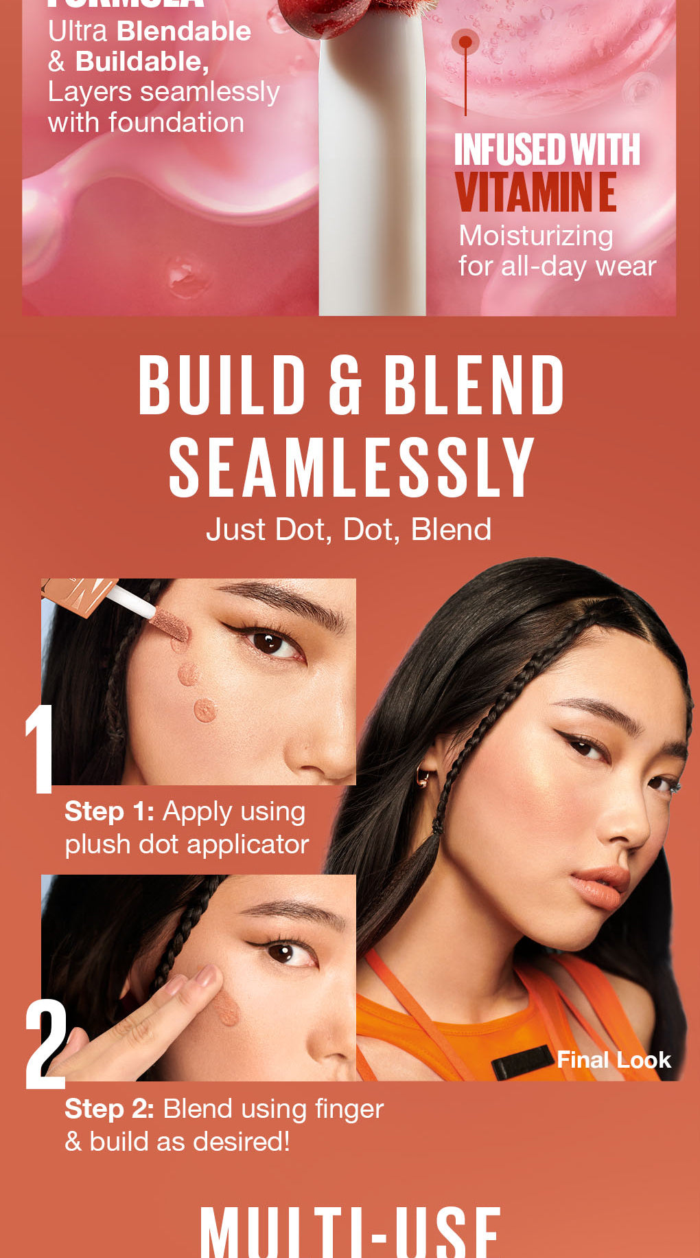 Maybelline Sunkisser Blush 12H Longwear Multi-Use Liquid Blush, Bronzer, Highlighter, with Vitamin E