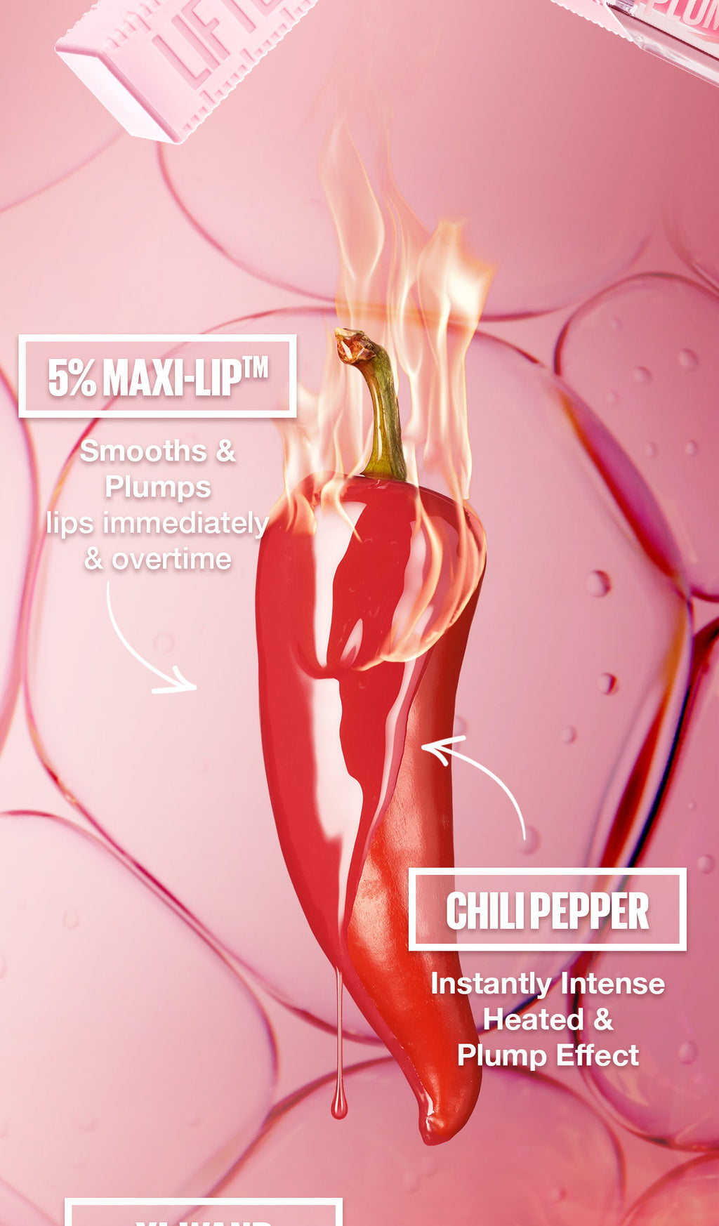 Maybelline Lifter Plump - Lip Plumping Gloss with Chili Pepper, +30% Plumper Lips, Lasting Plump