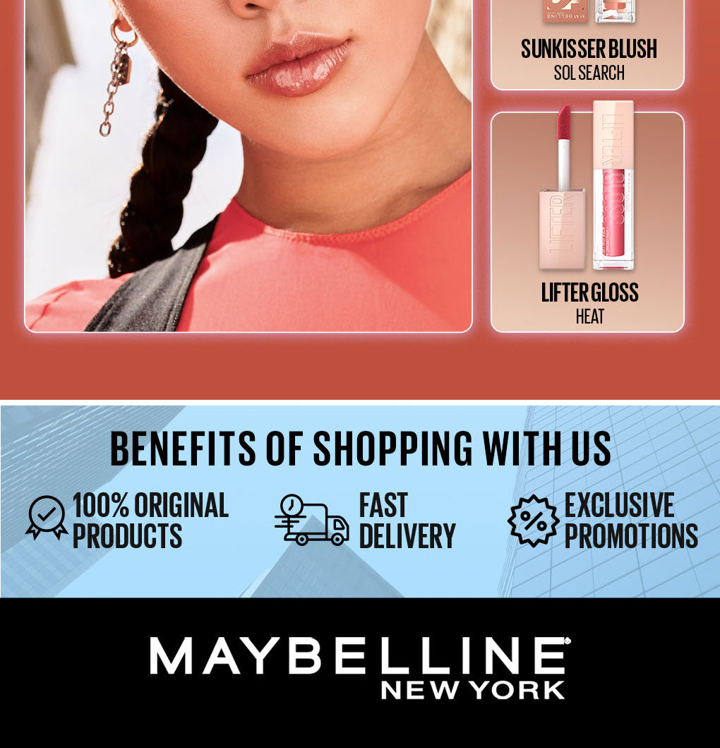 Maybelline Sunkisser Blush 12H Longwear Multi-Use Liquid Blush, Bronzer, Highlighter, with Vitamin E