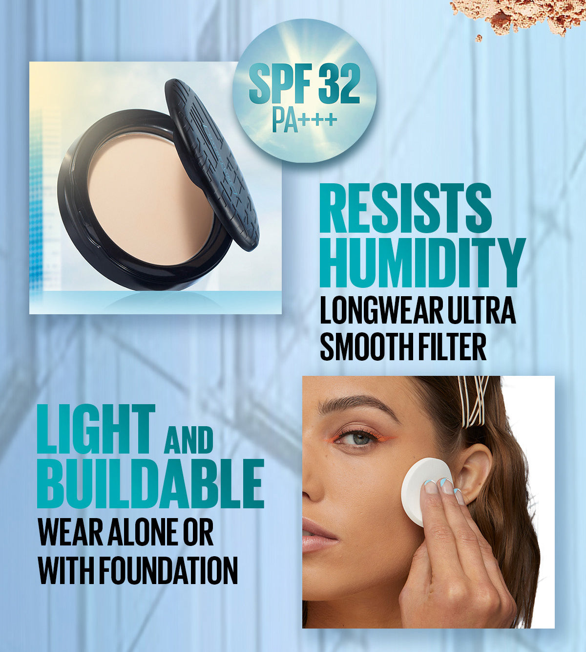 Maybelline Fit Me Retouch Set - Fit Me Compact Powder 120 + Fit Me Concealer 20 - Powder, Concealer