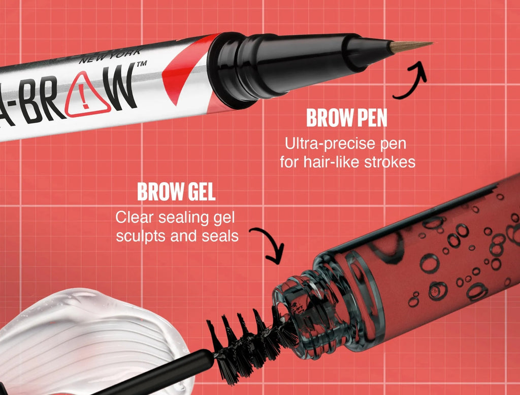 Maybelline Build-A-Brow 2-in-1 Brow Pen + Sealing Gel [Eyebrow, Eyebrow Pencil Brow, Eyebrow Gel]