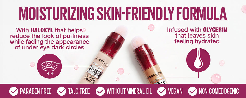 Maybelline Instant Eraser 12HR Multi-use 2-in-1 Cushion Concealer & Treatment, Full Coverage