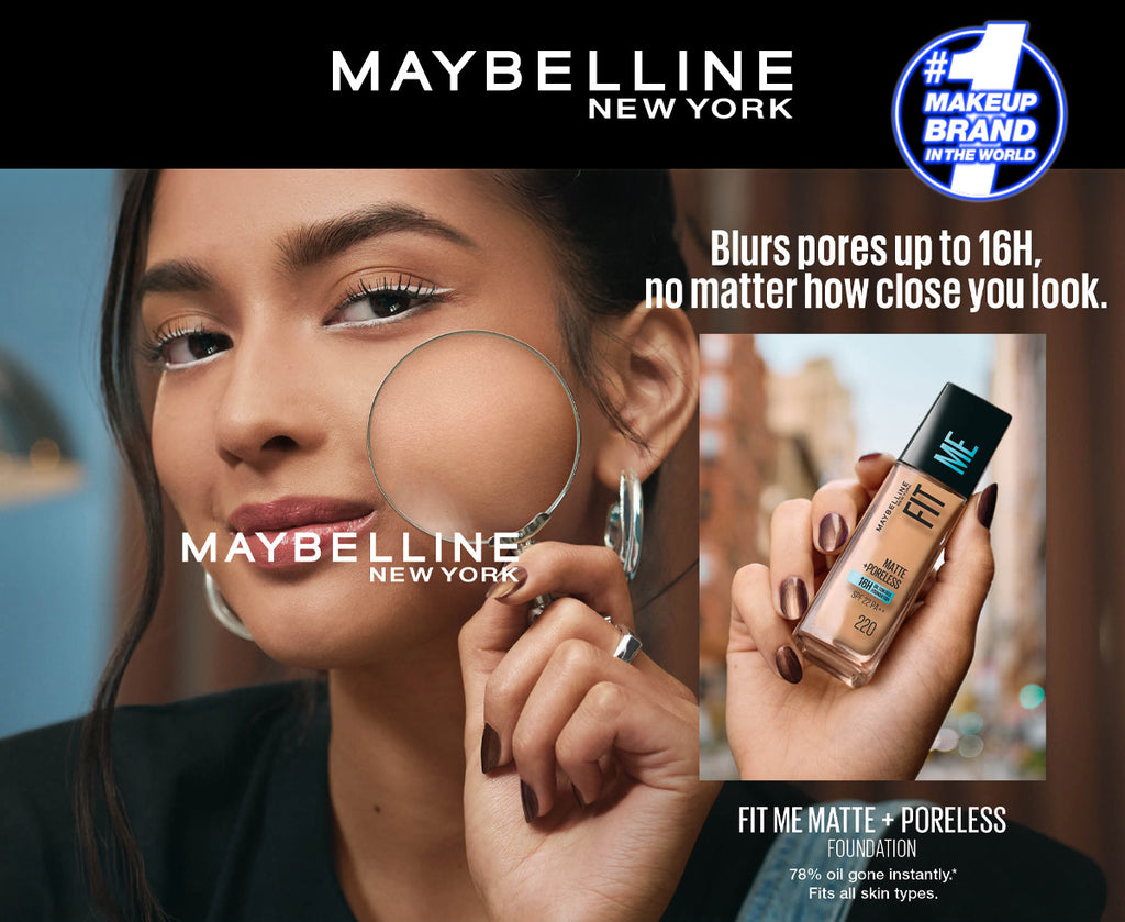 Maybelline Fit Me Foundation 16HR Long-Lasting, Oil Control, Natural Coverage, Matte, SPF22 PA+++