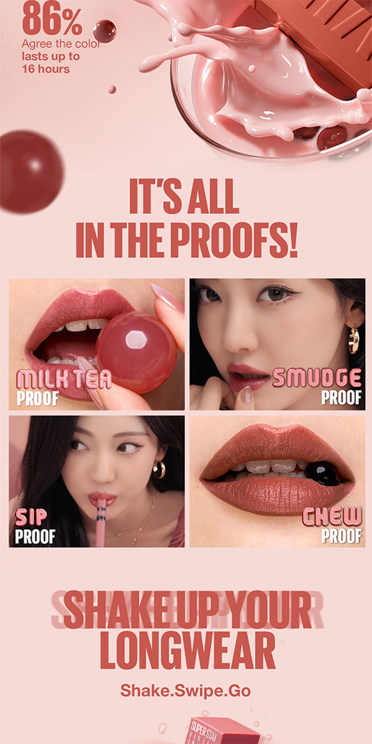 Maybelline Superstay Vinyl Ink Liquid Lipstick - 16HR Long Lasting, Transferproof, Smudgeproof