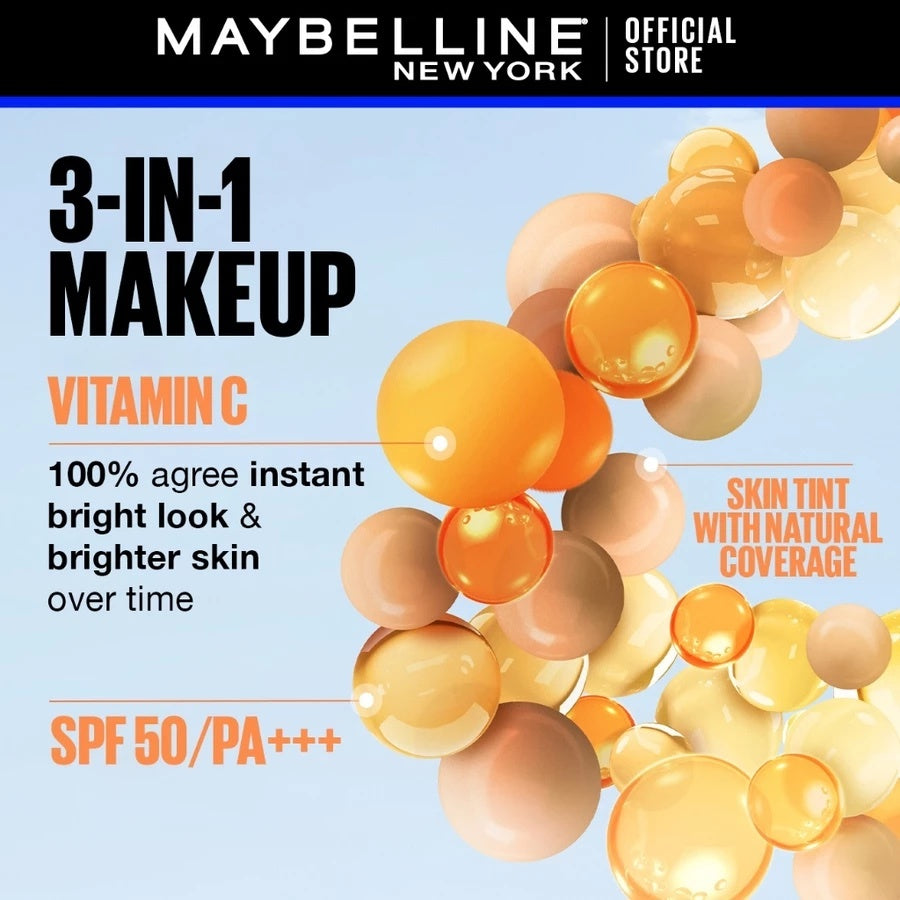 Maybelline Fresh Filter Set Make up- Fit Me Fresh Tint with Vitamin C 06, Fit Me Compact Powder 128