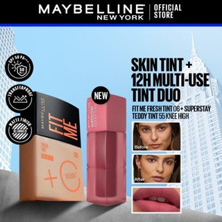Maybelline Fit Me Fresh 3-in-1 Tint 06 + Superstay Teddy Tint Skin Tint Knee High