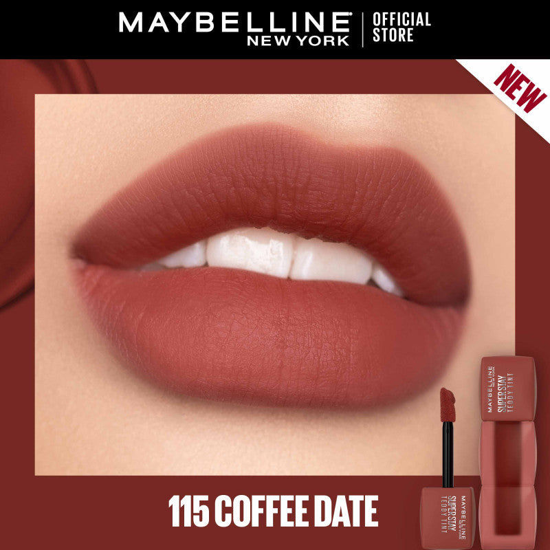 Maybelline Superstay Teddy Tint - 12HR Longwear, Transferproof, Blurred Soft Matte Multi-Use Tint