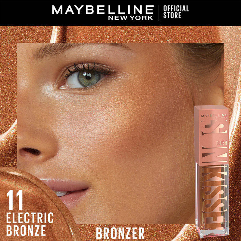 Maybelline Sunkisser Blush 12H Longwear Multi-Use Liquid Blush, Bronzer, Highlighter, with Vitamin E