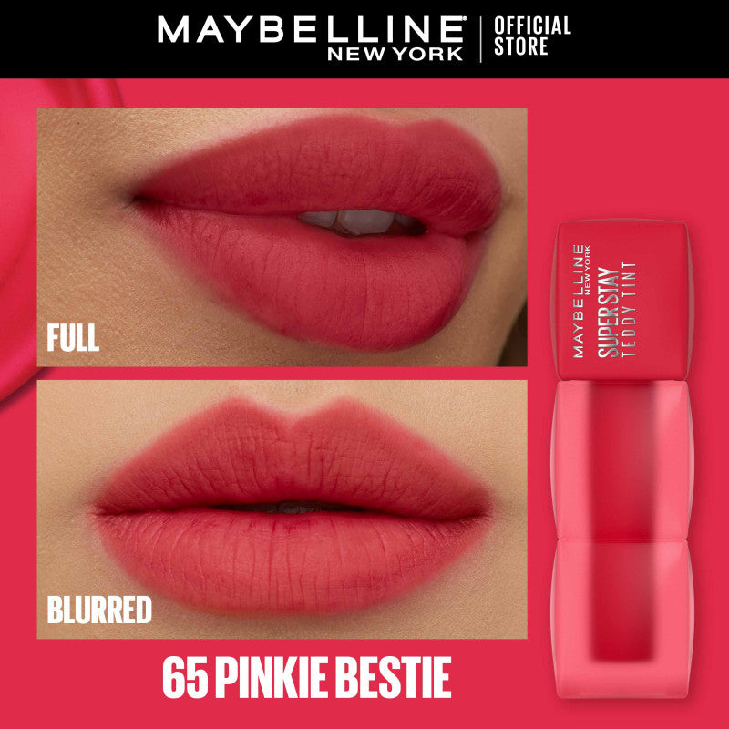 Maybelline Superstay Teddy Tint - 12HR Longwear, Transferproof, Blurred Soft Matte Multi-Use Tint