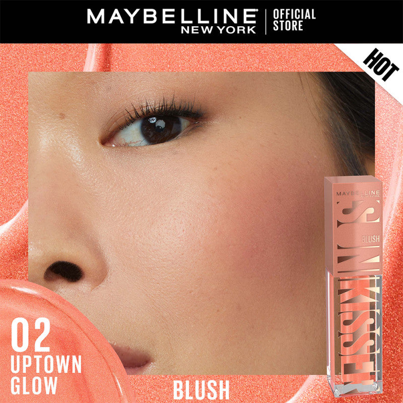 Maybelline Sunkisser Blush 12H Longwear Multi-Use Liquid Blush, Bronzer, Highlighter, with Vitamin E