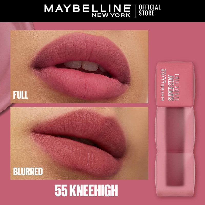 Maybelline Superstay Teddy Tint - 12HR Longwear, Transferproof, Blurred Soft Matte Multi-Use Tint
