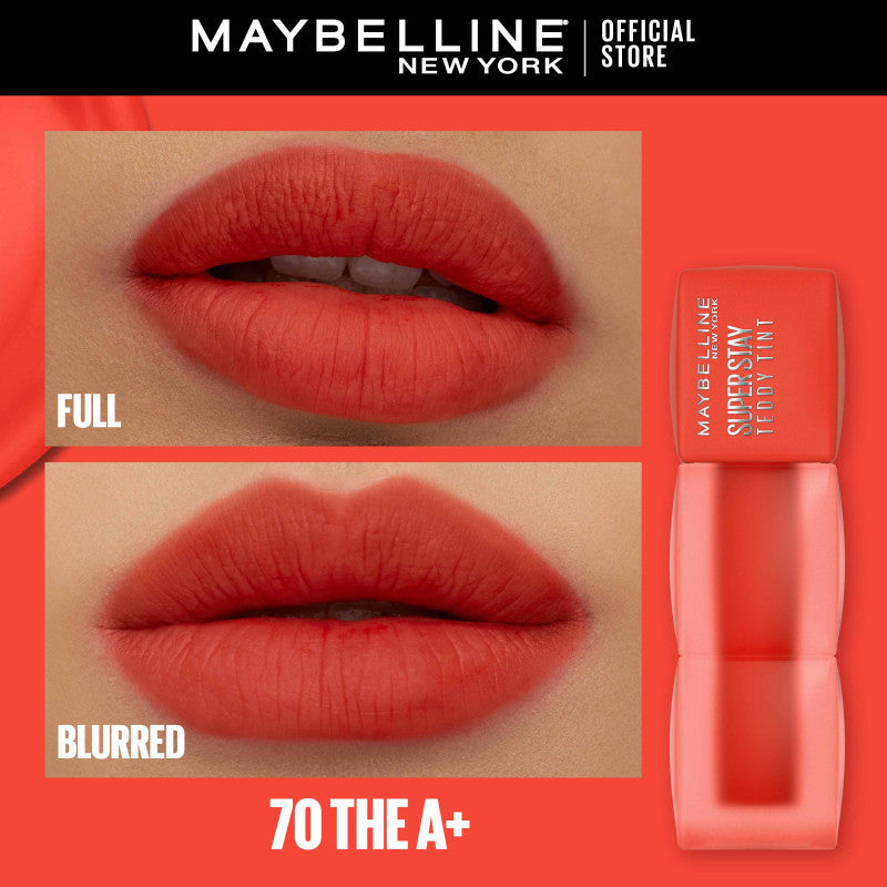 Maybelline Superstay Teddy Tint - 12HR Longwear, Transferproof, Blurred Soft Matte Multi-Use Tint