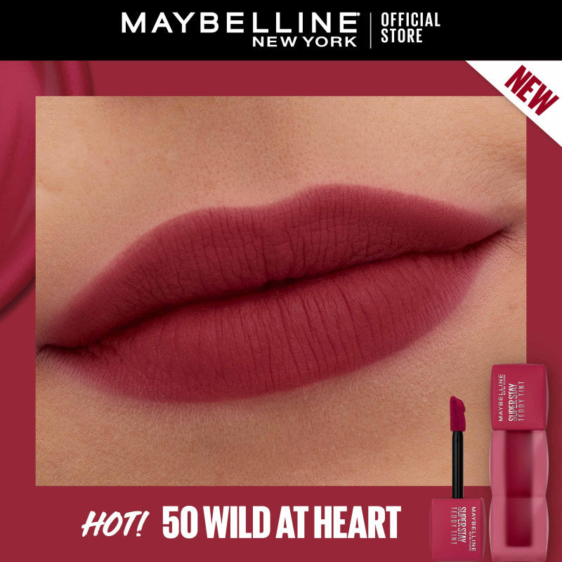Maybelline Superstay Teddy Tint - 12HR Longwear, Transferproof, Blurred Soft Matte Multi-Use Tint